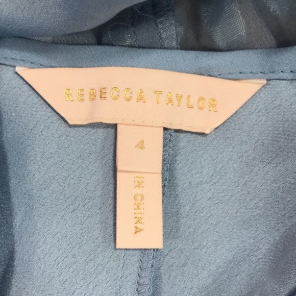 Rebecca Taylor Leo Clip Jacquard Ruffle Top - Picture 7 of 8